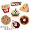 Duo Cool Original Toalha Bordada Batatas Fritas Biscoito Roupas Patch Acessórios de Vestuário Autoadesivo Pano Etiqueta Pizza Bordado Pano Adesivo