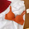 Venta al por mayor transfronteriza de sujetadores sin aros, sin costuras, con estampado de letras estilo británico para bustos pequeños, sujetadores push-up para niñas, Novedades