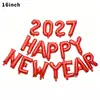 2027 Feliz Año Nuevo Globos de Papel de Aluminio 16 pulgadas Happynewyear Decoración de Escena para Fiesta de Año Nuevo Globos