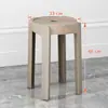 Bancos redondos de plástico extra gruesos, apilables y duraderos para uso doméstico; taburetes de comedor resistentes y duraderos; una opción lujosa y de alta gama para asientos adicionales