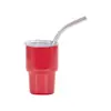 Taza mini de acero inoxidable de 3 oz para licores, taza de coche portátil, taza de café con pajilla de vacío para sublimación