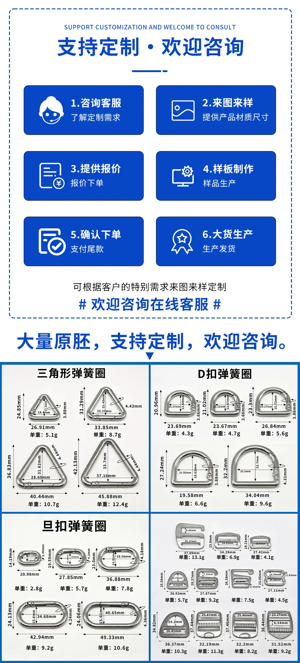 3.0线1寸金属拉芯扣 饰品玩具配件日字扣 箱包五金肩带调节铁线扣