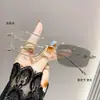 Armações de Óculos da Moda Estilo Estudante com Mudança de Cor, Anti-Luz Azul, Metal, Sem Grau, para Mulheres e Homens com Armações Quadradas Pequenas