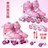 Patines de cuatro ruedas con flash para exteriores para principiantes para hombres y mujeres patines en línea ajustables patines de fantasía de moda para niños