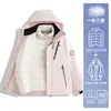 Conjunto de Chaqueta 3 en 1 Luotuo para Mujeres y Hombres, Chaqueta Impermeable y Cálida para Exteriores para Senderismo y Montañismo, Personalizable