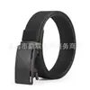 Cinturón Negro Nuevo con Hebilla Automática para Hombre Casual Exterior de Nailon Táctico Moda Juvenil Cinturón Tejido de Lona