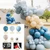 Conjunto Combinado de Balões Espessos Azul Retrô de Novo Produto Transfronteiriço Arco de Balão para Layout de Sala de Casamento Abertura de Aniversário