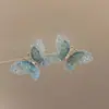 Brincos de Três Dimensões com Borboletas em Cor Gradiente, Super Delicados e de Alto Padrão para Mulheres, Únicos e Modernos, Brincos e Acessórios de Orelha Versáteis