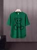 2024 Novo estilo americano Trendy Brand Carta estampada camiseta de manga curta Masculino Summer Ins Trendy Brand Loose Casual Top