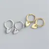 Brincos Lisos em Formato de Coração Estilo Francês com Toque de Luxo, Design de Nicho, Ear Cuffs Versáteis Exquisitos, Brincos de Tarraxa Minimalistas