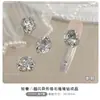 Arte de Uñas de Lujo de Moda con Decoraciones de Pedrería, Nuevas Deslumbrantes Decoraciones para Uñas Gruesas Cuadradas en Forma de Corazón Irregular Crystal Moonlight
