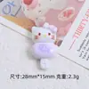 Gatinho fofo fio comida brincar desenho animado feito à mão diy joia furo fivela de sapato material cola de creme resina pequenos acessórios