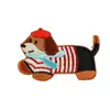 Perro Salchicha de Dibujos Animados Parche Bordado Etiqueta Bordada para Computadora Accesorios para Funda de Teléfono Móvil DIY Parche Autoadhesivo Parche Pegatina