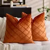 Funda de Cojín Cuadros Bordados de Terciopelo de Color Liso Nórdico Funda de Almohada de Terciopelo de Lujo Ligero para Sofá Multicolores Duradera
