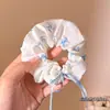 Lazo para el pelo de osito dulce, Cuerda para el pelo de estilo perezoso lindo, Gomita de terciopelo con lazo para mujer, Accesorio para el pelo de mujer