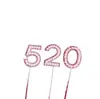 520 Pastel de San Valentín Decoración de Confesión Lámpara de Amor Perlada Decoración de Pastel para Confesión y Propuesta Tarjeta de Enchufe Joyería