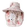 Sombrero para recoger té de ala ancha nuevo 2025 para mujer, primavera y verano, para exteriores, protección solar, sombrilla, mascarilla facial, sombrero de ciclismo para granja
