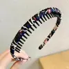 Acessórios para Celebrante de Internet Estampa de Cabelo Antiderrapante Estilo Coreano Aro de Cabelo de Tecido Aro de Cabelo de Pano Feito à Mão Com Dentes Abrangente Simples