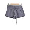 Pantalones cortos deportivos para mujer, verano 2024, estilo europeo y americano, holgados, de pierna ancha, adelgazantes, de cintura baja, de secado rápido, para chicas atractivas.