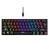 Teclado mecánico alámbrico 61/63 teclas luz mixta eje enchufable separación tecla-línea teclado para videojuegos eje verde eje rojo