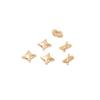 Cuentas de Estrella de Cuatro Puntas Tridimensionales de Oro de 14 Quilates, pulsera de perlas hecha a mano para DIY, collar, material para joyería con cuentas, accesorios para pendientes