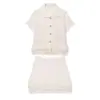 Comercio Exterior Ropa de Mujer 2025 Traje de Moda Minifalda de Cintura Alta con Adorno de Flecos Falda de Punto a Cuadros Estilo Casual Cómodo