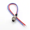 Aleación de Cobre 5521 Conector Hembra CC de Alta Corriente 10A con Rosca y Cable de Silicona Zócalo CC