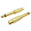 Adaptador de áudio mixer fêmea Lotus banhado a ouro de 6,5 voltas direto da fábrica 6,35 voltas AV 6,5 voltas AV