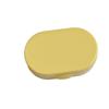 Caja para Lentes de Contacto de Color Crema Almacenamiento Dúplex Caja Acompañante Caja Simple para Lentes de Contacto Portátil Compacta a Prueba de Fugas con Espejo