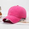 Boné de beisebol casual antigo estilo coreano, estilo lavado, feminino, vintage, para primavera e outono, proteção solar, cor sólida, protetor solar para homens
