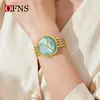 Reloj de Moda para Mujer Ofns Es Simple, Delgado, de Alta Gama, Resistente al Agua, Reloj de Lujo Accesible, Elegante, Reloj de Cuarzo con Nácar Multicolor
