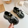 Zapatos de Princesa de Cuero con Lazo de Encaje y Perlas para Niñas 2026 Zapatos de Performance Color Sólido Primavera/Verano para Niños Mayores