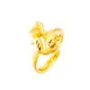 Pulseira de Ouro Imitação 24K de Luxo Leve, Anel da Moda com Tema de Raposa para Transmissão ao Vivo, Corrente de Clavícula Dourada com Areia da Moda Joias no Atacado