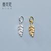 925 prata banhado a ouro micro conjunto zircão folhas pulseira pingente artesanal DIY jóias acessórios atacado Q0260