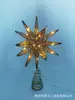 Estrella para la punta del árbol de 10 pulgadas luminosa transfronteriza decoración de árbol de Navidad estrella de cinco puntas de hierro con polvo luminoso fábrica de estrellas para la punta del árbol outlet