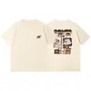 Estilo Novo de Verão 230g Camiseta Feminina de Manga Curta Algodão Puro Solta Estampa Shin-Chan Lápis Masculina de Meia-Manga Base