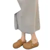 Mules cerrados para mujer 2026 nuevo otoño exterior estilo Birkenstock sin cordones para oficina, sandalias tejidas de suela gruesa