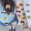 Super Lindos Dibujos Animados Mascota Linda Brazo Tatuajes Temporales Coloridos para Mujeres Duraderos Impermeables de Alta Gama Femeninos Florales Tatuajes de Brazo para Mujeres