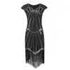 Vestido de Noche Retro de los Años 20 Estilo Caliente de Amazon Gatsby Flecos Lentejuelas Sin Mangas