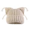 Celebrante de Internet Sombrero de Borla con Orejas de Gato del Mismo Estilo Sombrero de Lana para Mujer Engrosado Cálido para el Frío Sombrero de Moda Combinable Otoño e Invierno Sombrero de Punto