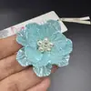 Headdress Antigo de Flor de Peônia Estéreo Feito à Mão Camélia Pérola Artificial Resina Flor Trançada Duas Cores Acessórios de Joias DIY