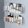 Prateleira de armazenamento para banheiro, prateleira perfurada para banheiro e vaso sanitário, prateleira de armazenamento de parede sem furos para lavatório e vaso sanitário