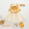 26 Nuevos Productos de Verano para Bebés Niñas, Nuevo Vestido de Princesa para Bebé Estilo Chino, Traje Tang para Bebé Vestido de Fiesta de Cumpleaños al por Mayor