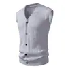 Comercio Exterior Transfronterizo 2026 Suéter de Punto Cardigan Chaleco sin Mangas Casual para Hombre Chaleco Personalizado de Moda Amazon