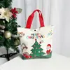 Bolsa de Presente de Lona de Natal Bolsa de Armazenamento de Presentes Bolsa de Mão Véspera de Natal Presente Embalagem de Maçã Caramelizada Bolsa de Mão