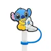 Tapa de Popote con Personaje de Dibujo Animado Tapa para Popote Tapón de Polvo de Silicona Decoración de Popote de Fiesta Anime Producto Transfronterizo