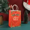 Bolsa de regalo de Santa Claus de dibujos animados para fiesta navideña infantil Bolsa tote para dulces bolsa de papel de embalaje con estampado de moda venta al por mayor