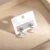 Pendientes de Perla Versátiles Estilo Retro Europeo y Americano, Pendientes de Acero Inoxidable con Diseño Creativo Simple Transfronterizo