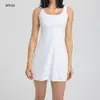 Falda vestido deportivo de verano para mujer DT200, cruzada, con forro, anti-luz, para yoga, tenis, con almohadilla en el pecho