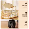Perchero de pie de lujo ligero personalizado para dormitorio, perchero de metal con ruedas y cesto para ropa sucia, estante de almacenamiento de pie para uso doméstico